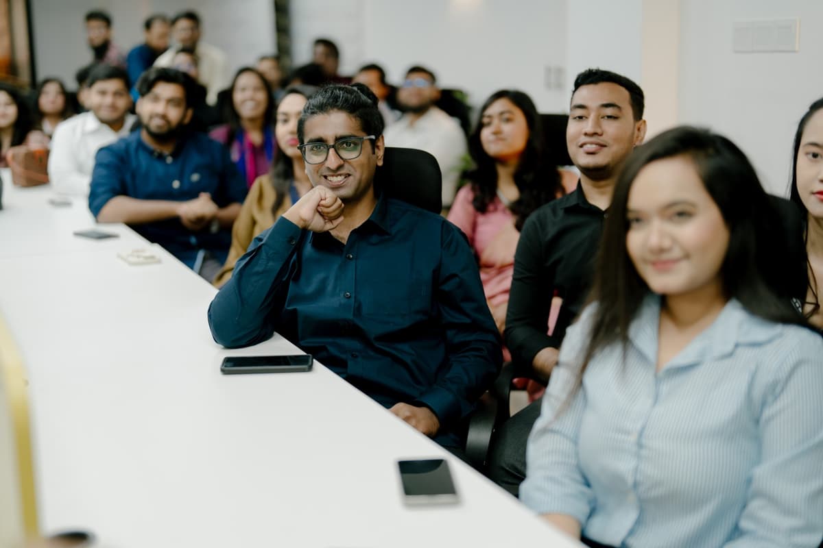 Group working in an office